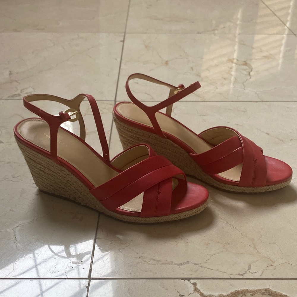 Via Spiga Coral Wedge Sandals